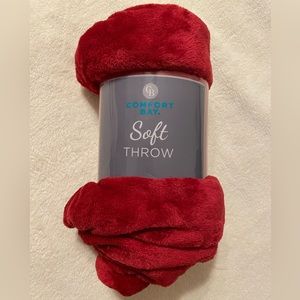 NWT Red Plush Throw